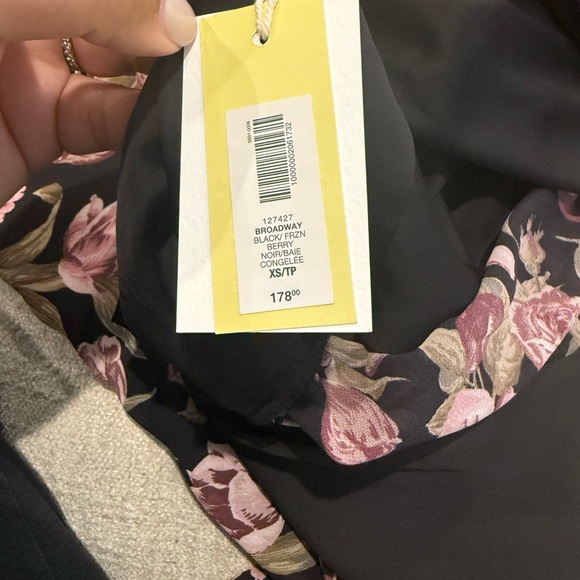 Aritzia Floral Long Sleeve Dress in Pink and Black - Picture 2 of 2